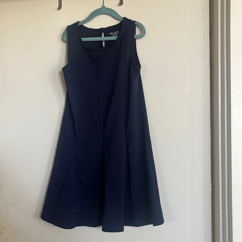 Navy blue girls school dress